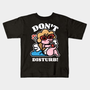 Don't Disturb Cupid Funny Valentines Day Anti Valentine Kids T-Shirt